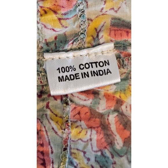 Perry Walker Collective Jenny Mini Dress Size 6 size 8 Boho Floral Green Pink - Picture 7 of 12